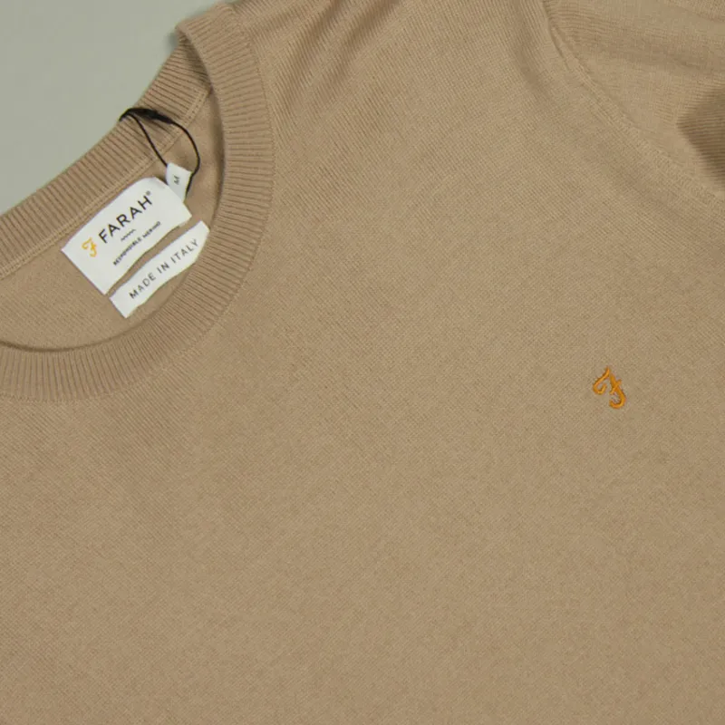 Farah Mullen Crew Sweater - Light Beige-1